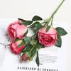 4 Head Simulated Roses Birthday Valentine's Day Wedding Home Fake Bouquet Silk Flower Decoration Floral Arrangement Flower Wall
