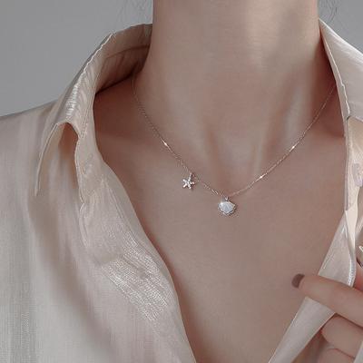 Starfish Shell Necklace Female Niche Design Pendant Light Luxury Niche Summer Collarbone Chain