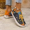 Cute Cat Sneakers Lightweight Comfortable Women's Cute Cat Print Slip-On Sneakers Breathable Mesh Fabric for All-Season Outdoor Shoes