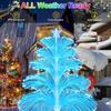 Solar Christmas Tree Lights, 5-Layer Fiber Optic, 7-Color Changing, Waterproof Outdoor Decor, 3PCS