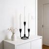 Retro 3 Arm Iron Candelabra Taper Candlestick Candle Holders For Table Centerpiece And Ambients Lighting Home Decoration