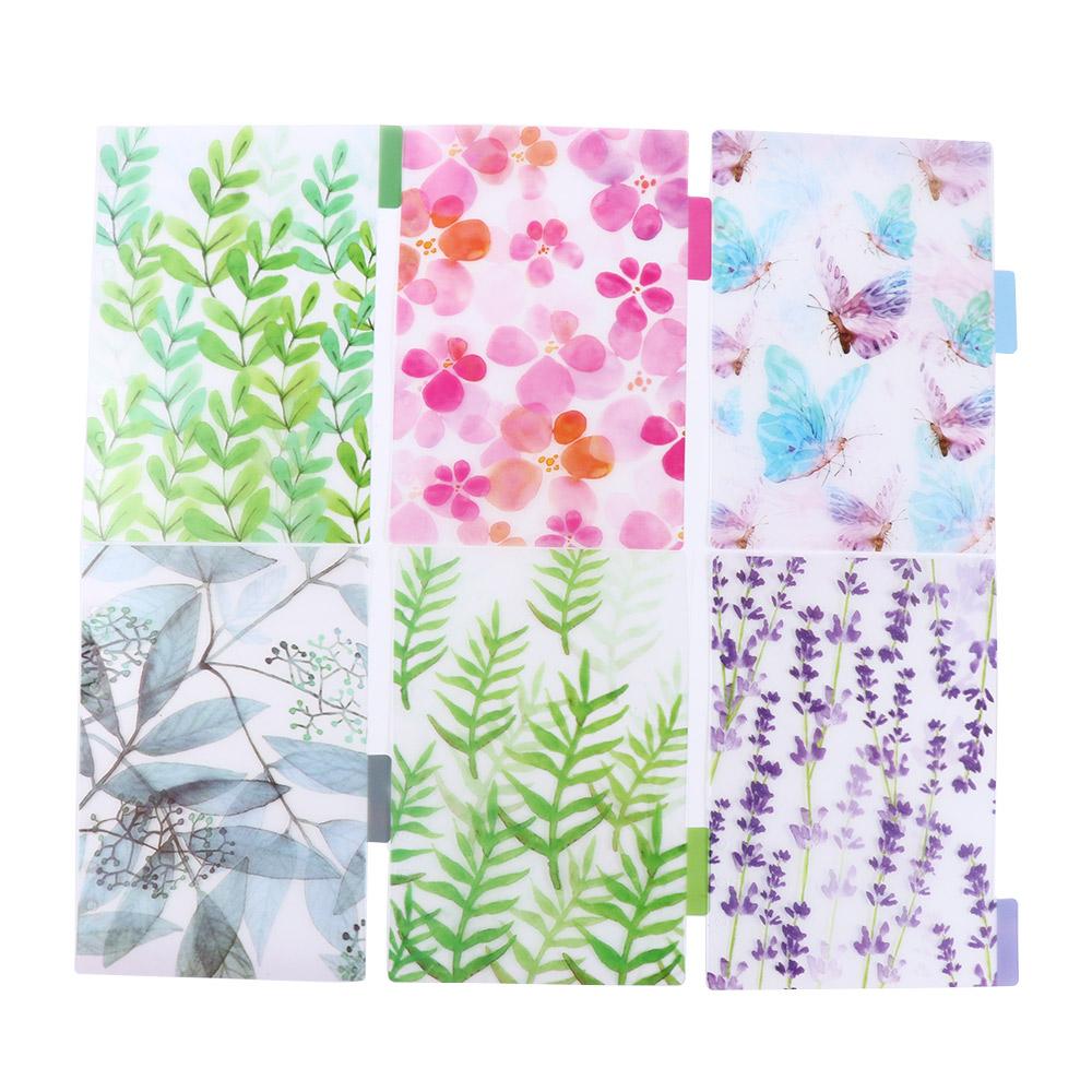 Supplies A5 A6 6-Ring Binder DIY Accessory Notepads Loose Leaf Separator Page Spiral Notebook Inner Page Binder Index Dividers