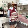 Schoolbag Cute Plaid Backpack Fifth and Sixth Grade Female Student School Bag Large Capacity Lightweight Backpack Middle School Campus Backpack