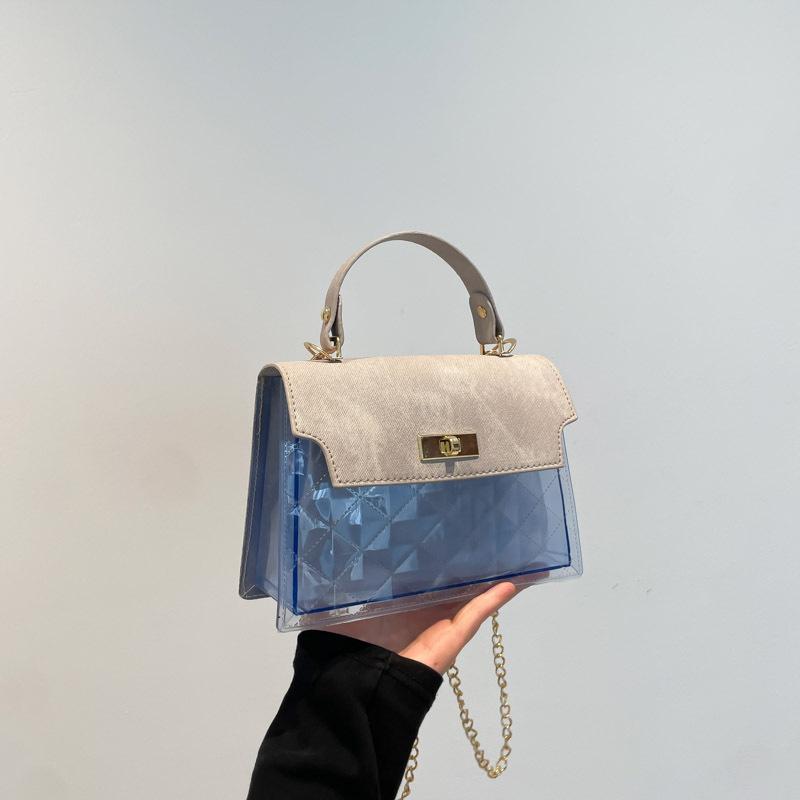 

Летняя новая нишевая дизайнерская повседневная полупрозрачная сумка-мессенджер через плечо с высокой текстурой для женщин серый