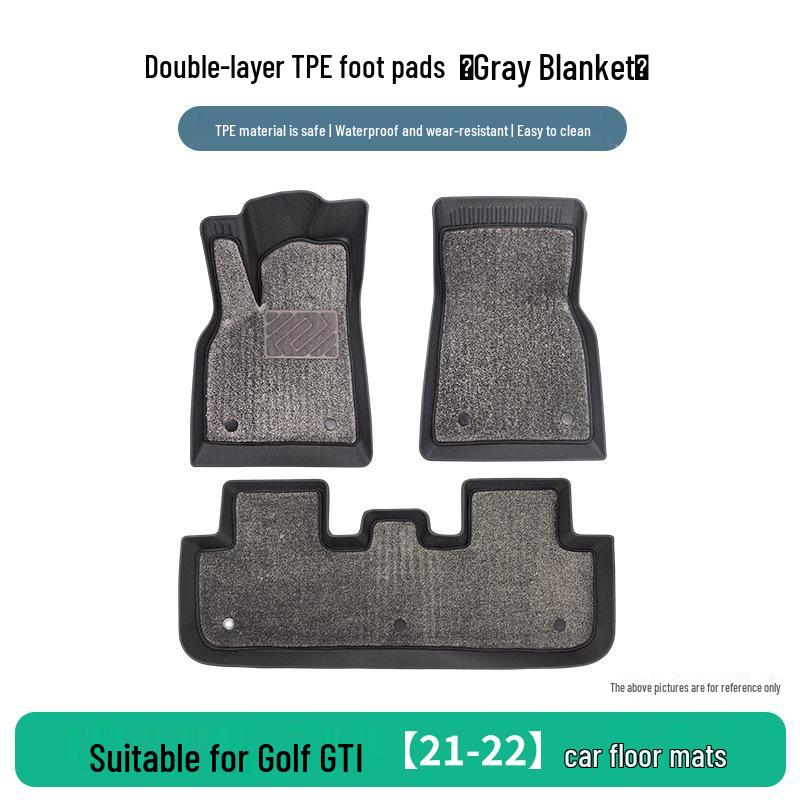Anti-Slip TPE Floor Mats for 2021-2022 Volkswagen Golf GTI - Durable & Wear-Resistant