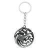 Thrones Key Chains Dragon Badge KeyChain Pendant Keyring Llaveros of Movie Gifts for Friends