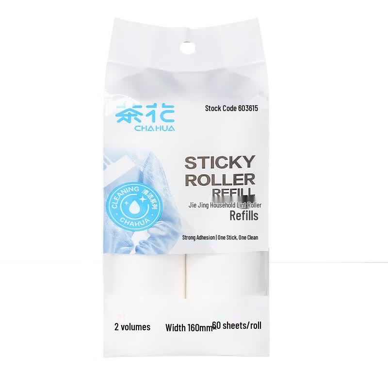 CHAHUA 16cm Tear-Off Lint Roller Refill, 60 Sheets