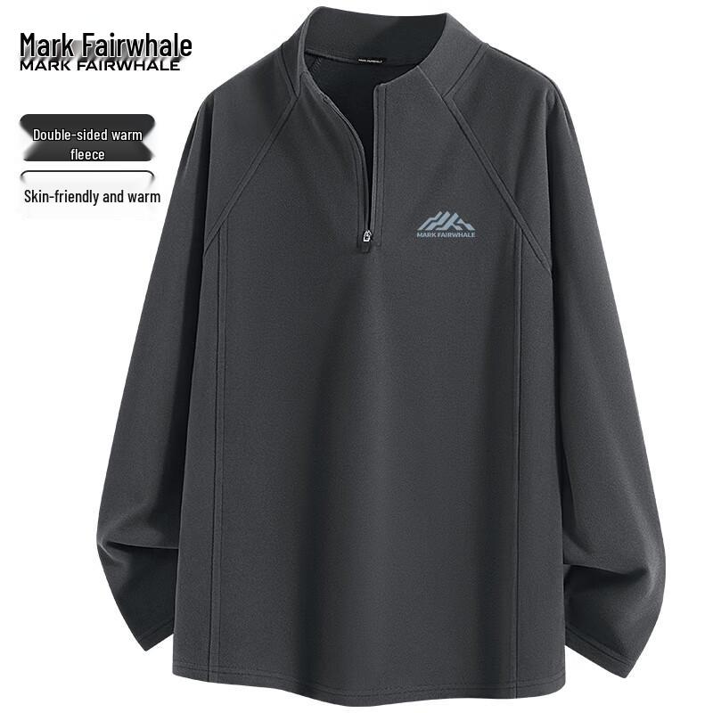 Mark Fairwhale Men's Winter Half-Zip Fleece T-Shirt