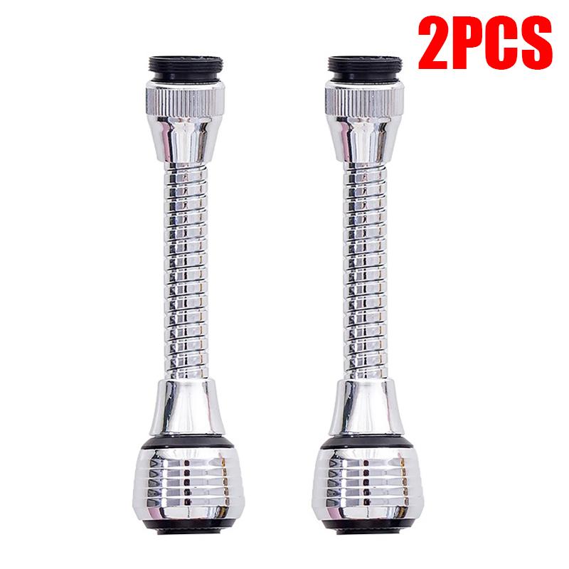 Kitchen Stainless Steel Faucet Sprinkler Water-saving Device Lengthening Rotating Splash Proof Sprinkler Spray Extender Bubbler