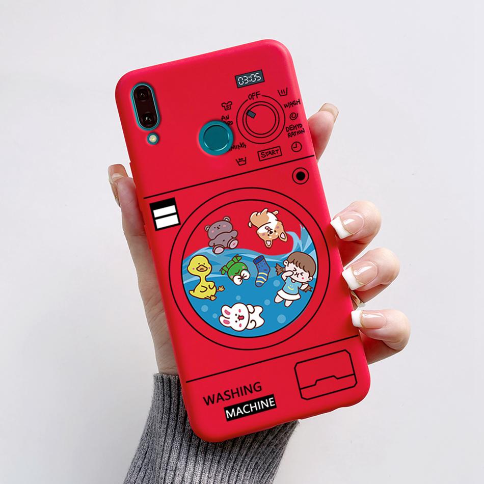 Silicone Case For Huawei Y9 2019 Case JKM-LX3 Cartoon Soft TPU Fundas Phone Cover For Huawei Y9 2019 Y 9 Cases Shockproof Coque