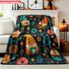 1pc Blanket Cartoon Dwarf Holding Sweets And Drinks 2D Printed Fleece Blanket Suitable for Sofa Daily Travel Camping Blanket Soft