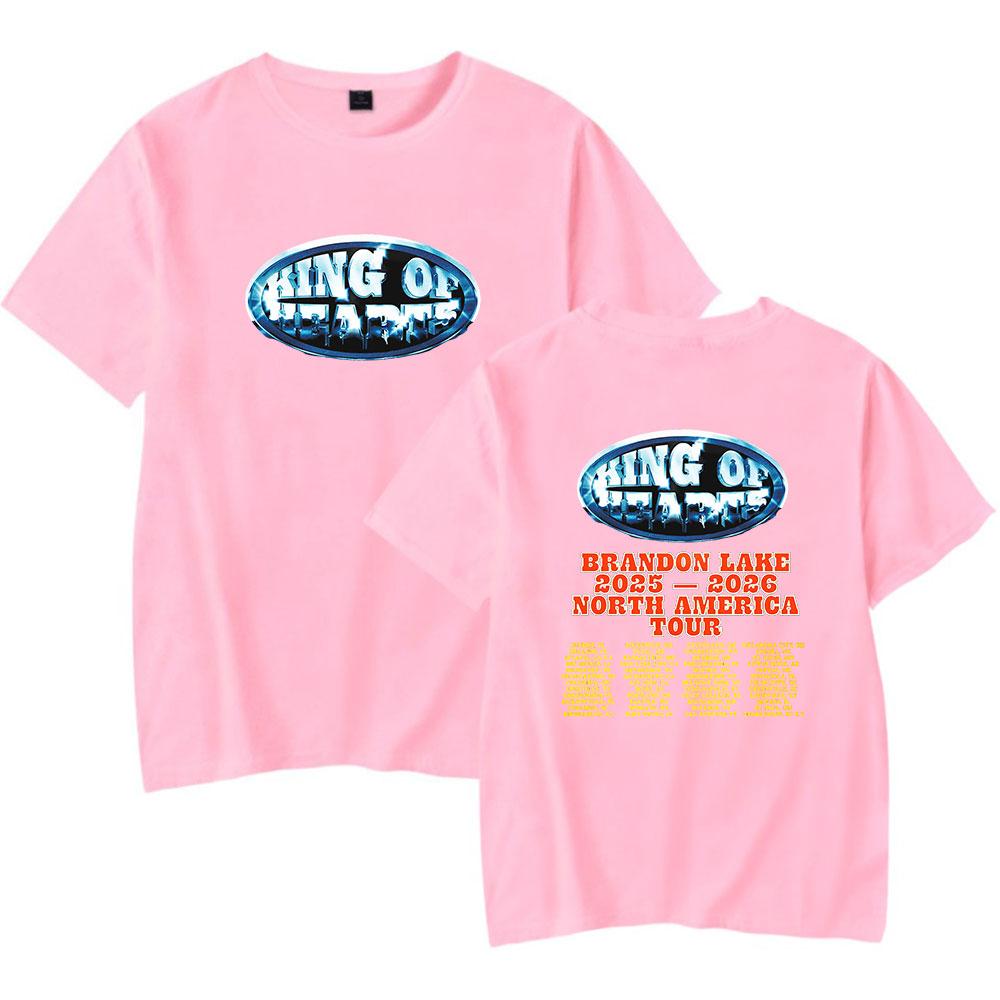 Brandon Lake King of Hearts Tour 2026 Merch Tshirt Cool Print Tops for Unisex and Women Streetwear