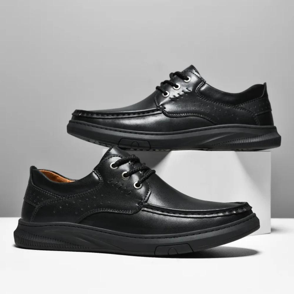 Pánské boty z pravé kůže, ležérní boty, business casual boty, pohodlná měkká podrážka, protiskluzové, odolné proti oleji, nazouvací boty pro volný čas a řízení