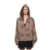 Dames Oversized Hoodie met Rits aan de Voorkant Sterrenprint - Streetwear Losse Pasvorm Pullover Winter