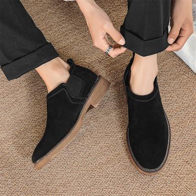 New Men's Shoes Breathable Casual Leather Shoes Men's Feet Pedal Low-top Men's Shoes Chelsea Shoes Men's Genuine Leather Cowhide