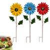 Sunflower Windmills Metal Sunflower Shaped Garden Sunflower Shaped Windmills Colorful Floral Sculptures Christmas Garden