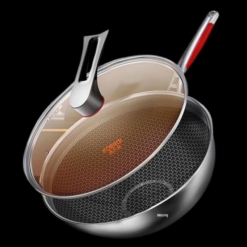 Kangbach 4th Gen 316L Antibacterial Stainless Steel Wok with Lid