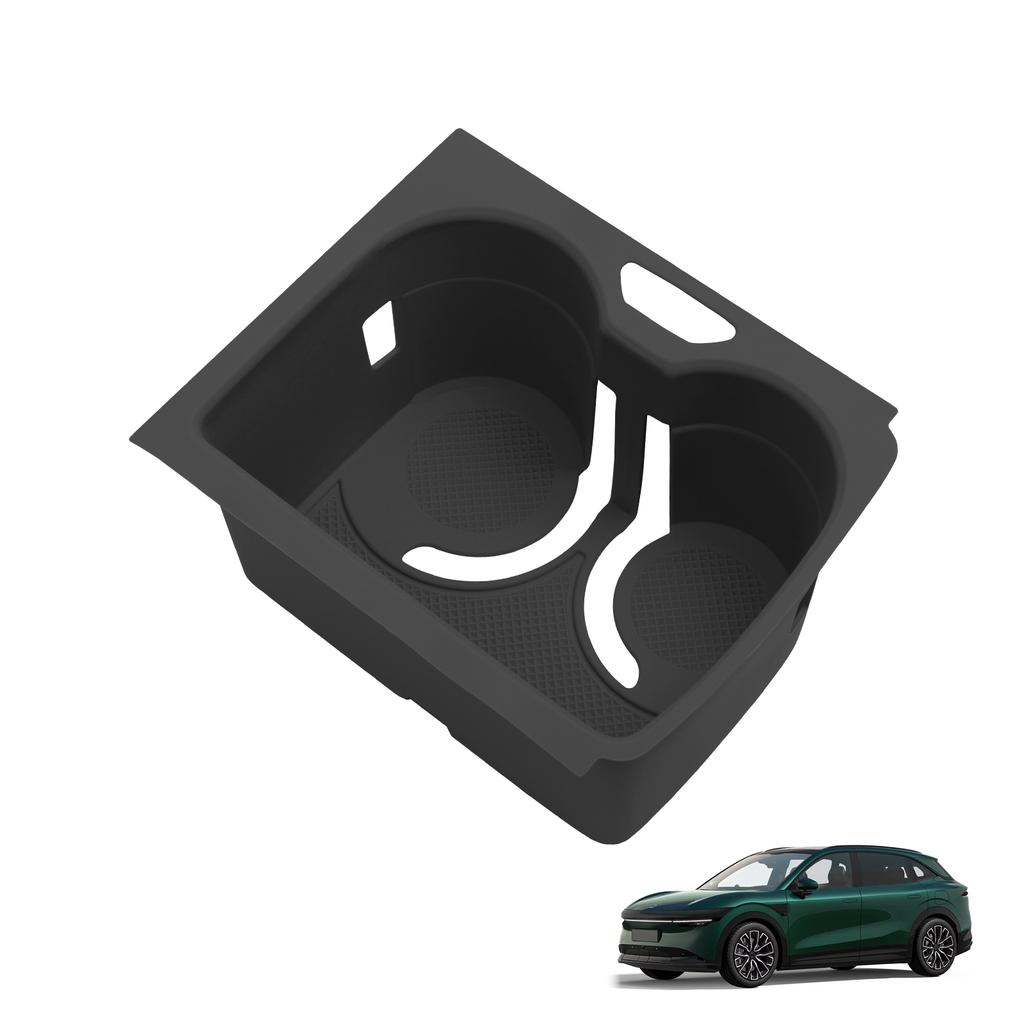 LUCKEASY for Zeekr 7X 2026+ Car Center Console Cup Holder Mat Silicone Cup Holder Insert Tray Interior Accessories Black
