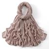 Muslim Modal Hijab Cotton Rayon Scarf for Women Double Stitching Wide Edge Rayon Shawl Islamic Thin Soft Viscose Turban Headband