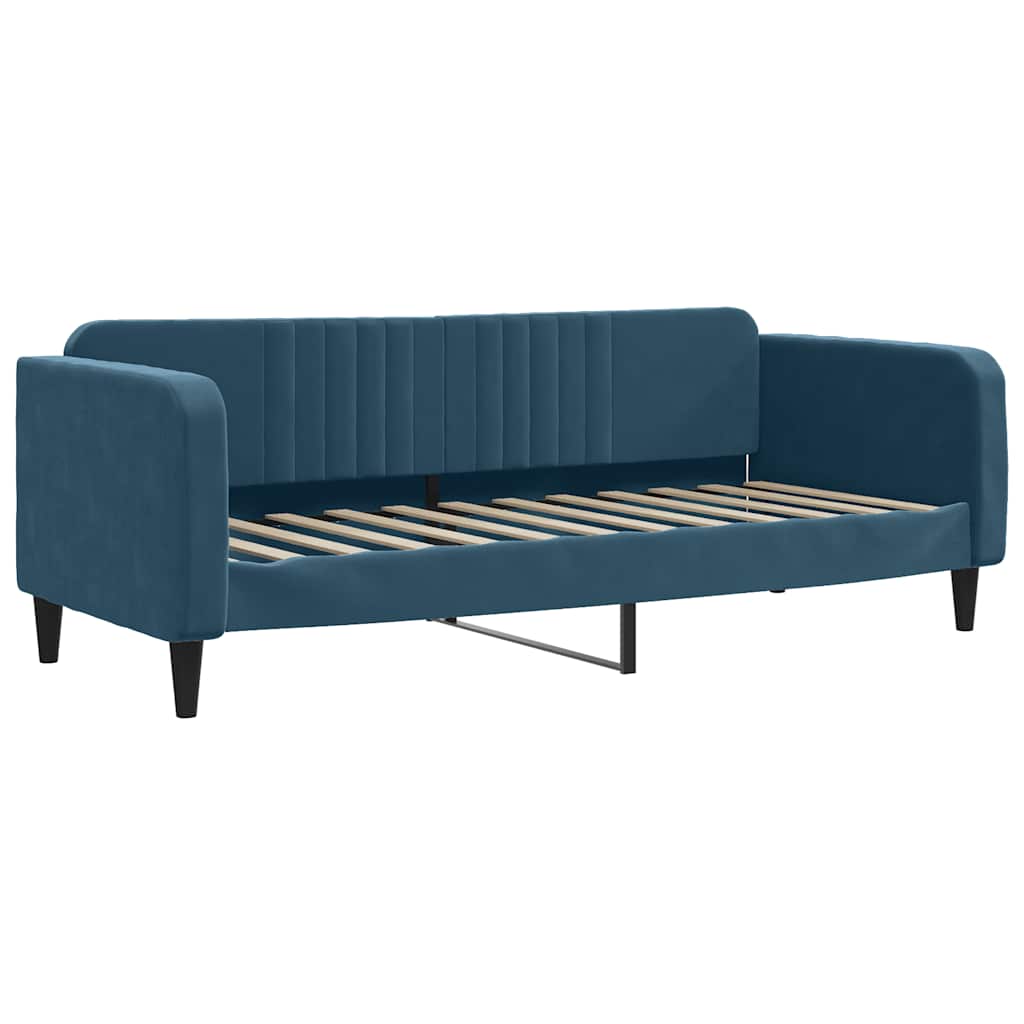 Vidaxl Sofa with Sleeping Function, Blue, 80X200 Cm, Upholstered In Velvet