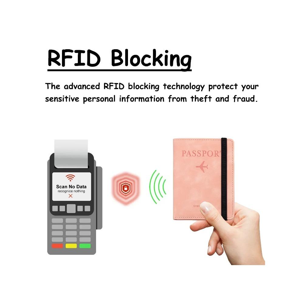 1PC Bloqueio de Couro Caso de Cartão Porta-Passaporte Capa Carteira Acessórios de Viagem para Mulheres Homens