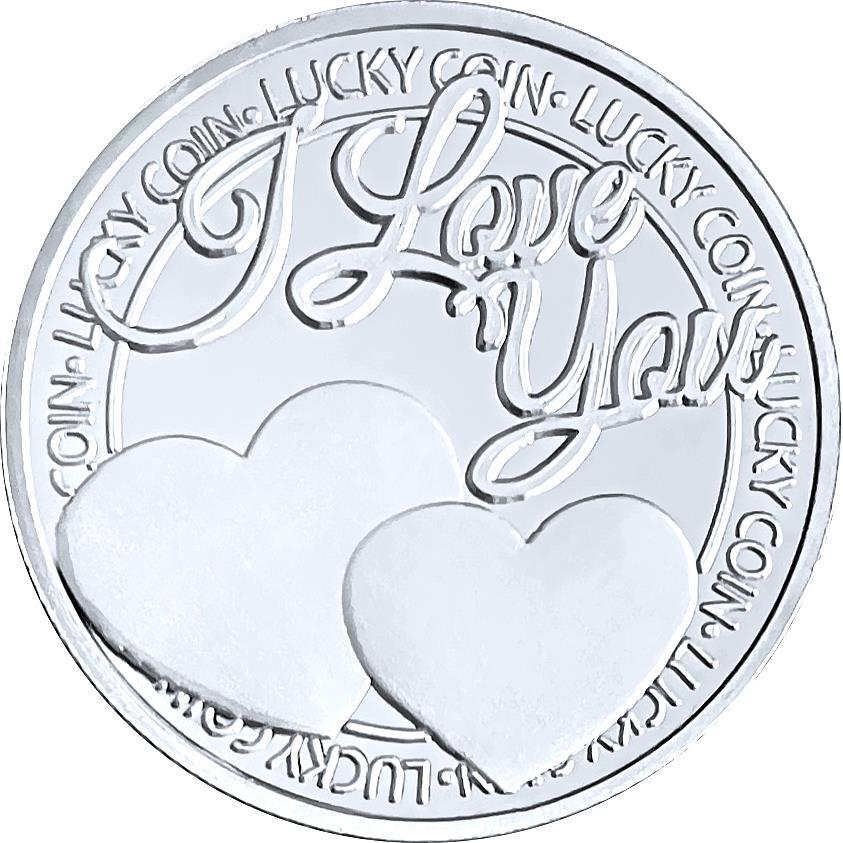 Valentine's Day gift, 520, love rose commemorative coin, coin, 52 languages, Qixi, gift for girlfriend, confession gift, hand gift