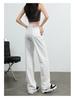 Women's High Waist Wide Leg White Jeans - Small Size, Slimming, Floor-Length