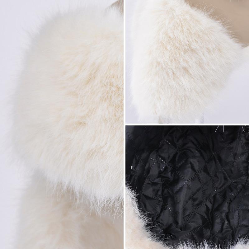 Winter Thickened Plush Bomber Hats for Women Men Waterproof Fur Cap Windproof Ear Protection Cap Outdoor Warm Earflap Skiing Hat
