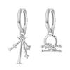 12 Constellation Series Earrings 925 Sterling Silver Women 2025 Zircon Ear Studs Sparkling Pave Hoop Earring Jewelry Gift