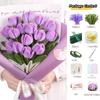 200pcs Pipe Cleaners Craft Supplies with 20pcs Metal Rods,1 Glue Bar,1 Garden Tape, 1m Ribbon, 1pc Haze Paper and 1 Gift Card