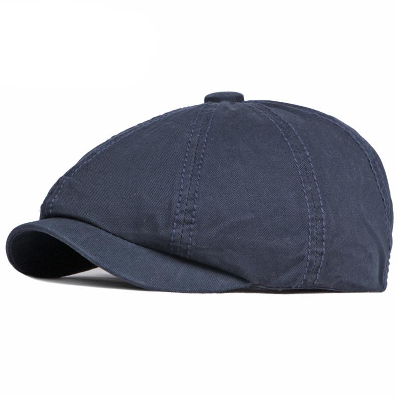 Unisex Vintage Cotton Duckbill Cap: Spring, Autumn & Winter Retro Solid Beret