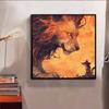 New Arrival 5D DIY Full Circle Diamond Painting "Lion and Fox" Embroidery Cross Stitch Home Decor Gift