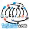 H11 to H1 Adapter Cable H7 Headlight Bulb Wire Car Fog Light Convert 9007 Socket Harness Moto Headlamp Ceramic Plug