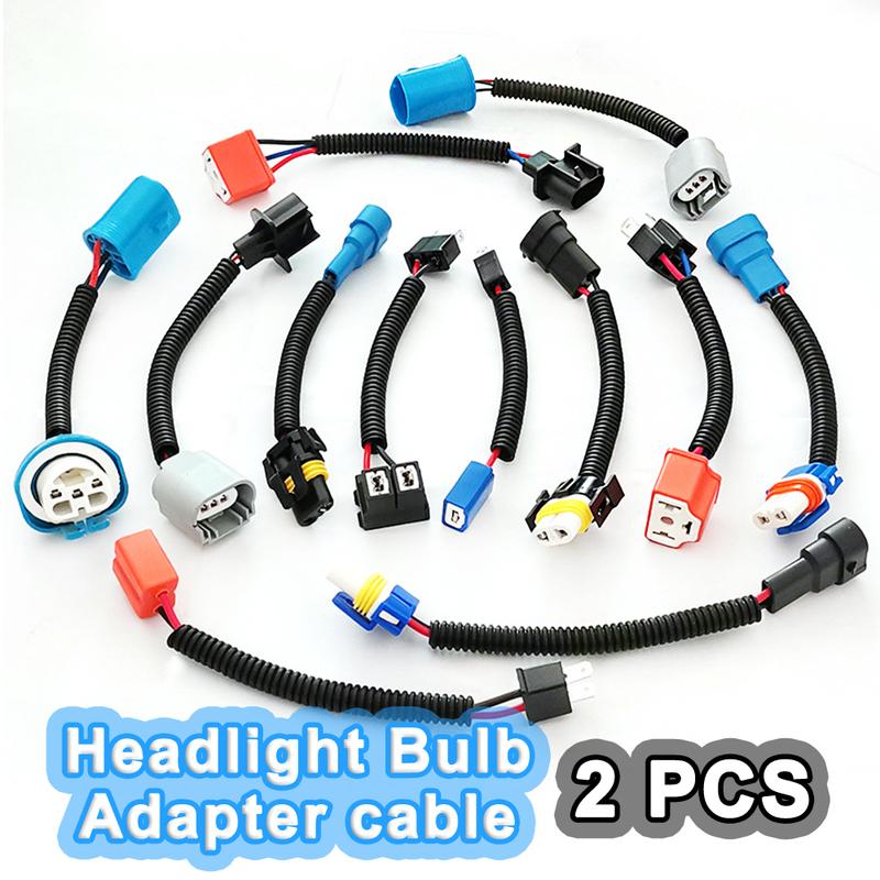 H11 to H1 Adapter Cable H7 Headlight Bulb Wire Car Fog Light Convert 9007 Socket Harness Moto Headlamp Ceramic Plug