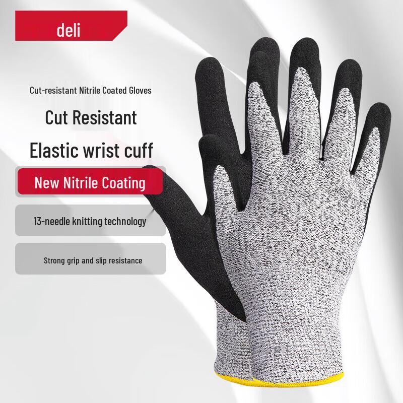 Deli Cut-Resistant Nitrile Coated Gloves