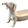 Creative Dog Statue Decor Dachshund Jewelry Tray, Decorative Storage Organizer for Rings Earrings And Keys, Tray Cute Resin Animal Figurine