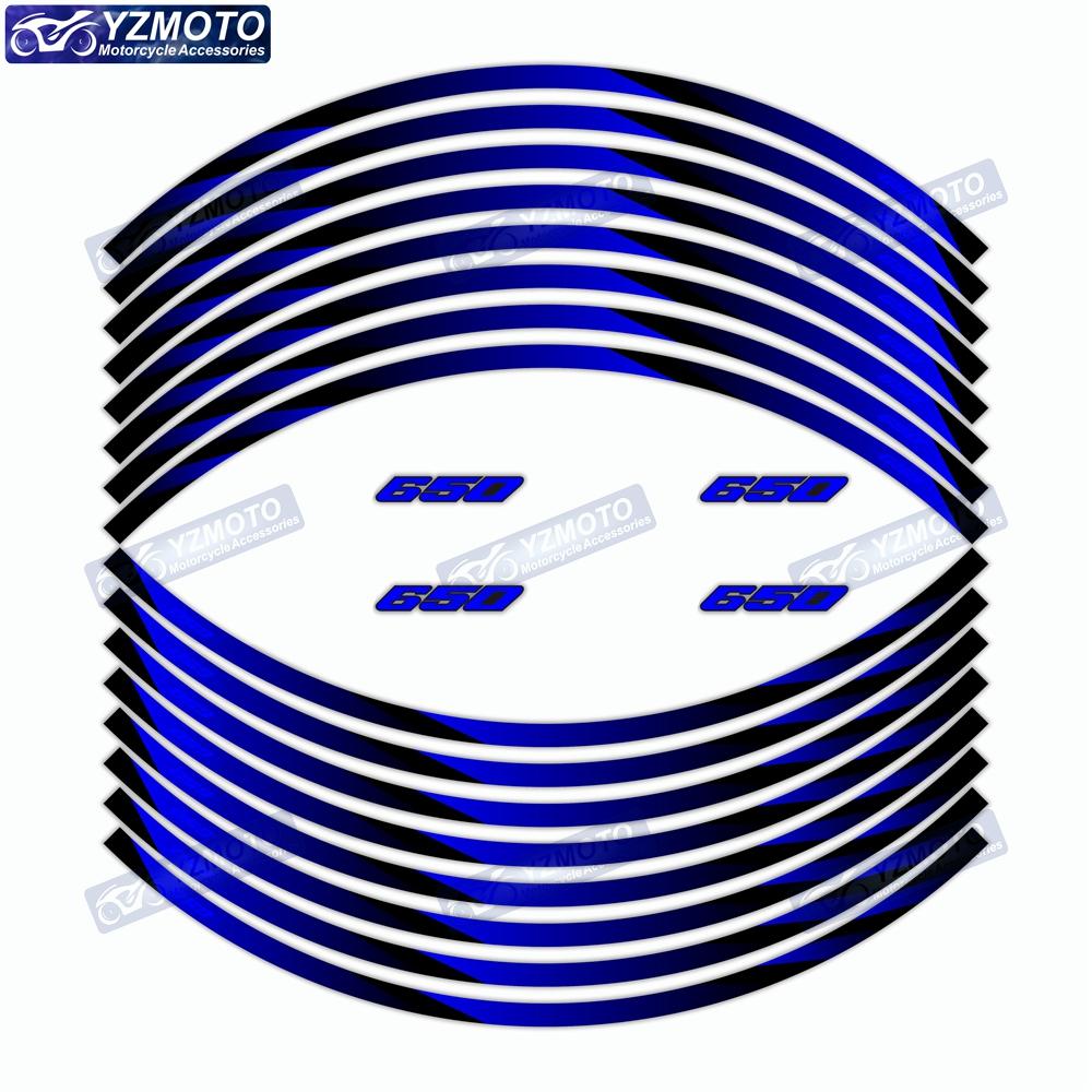 For Kawasaki Ninja650 Ninja 650 Motorcycle 17 Inch Front And Rear Wheel Hub Sticker Decal Waterproof Reflective Rim Stickers