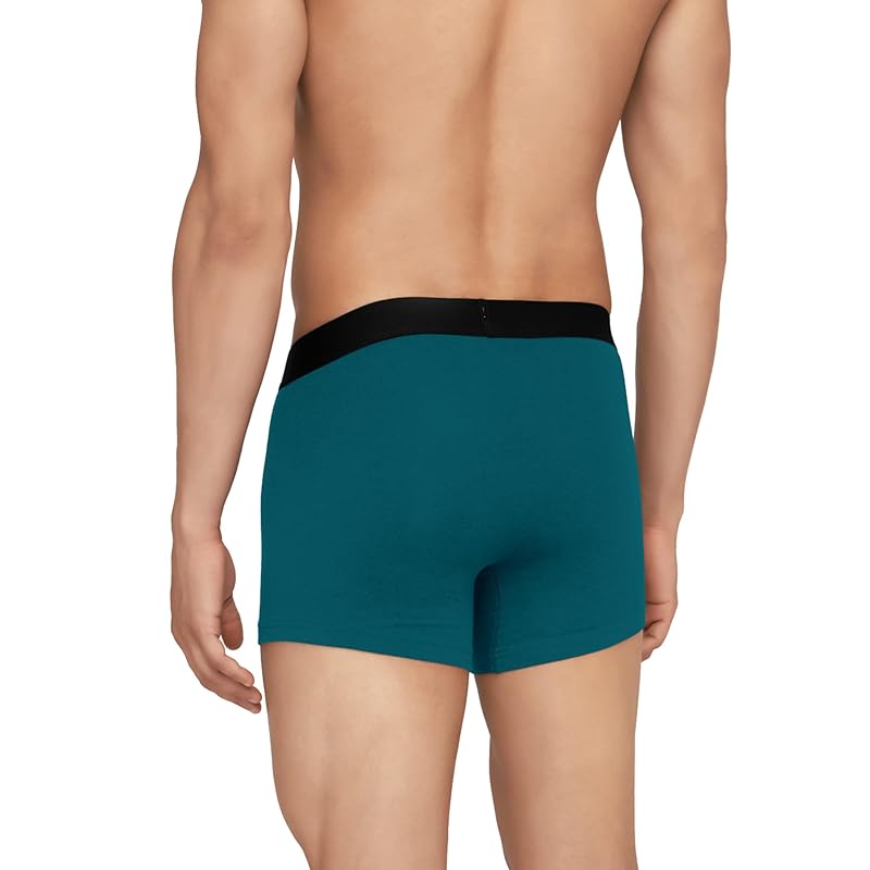 XYXX Men's Cotton Trunks (Pack of 2) (XYTRNK2PCKN404M_Black + Black Iris_M)