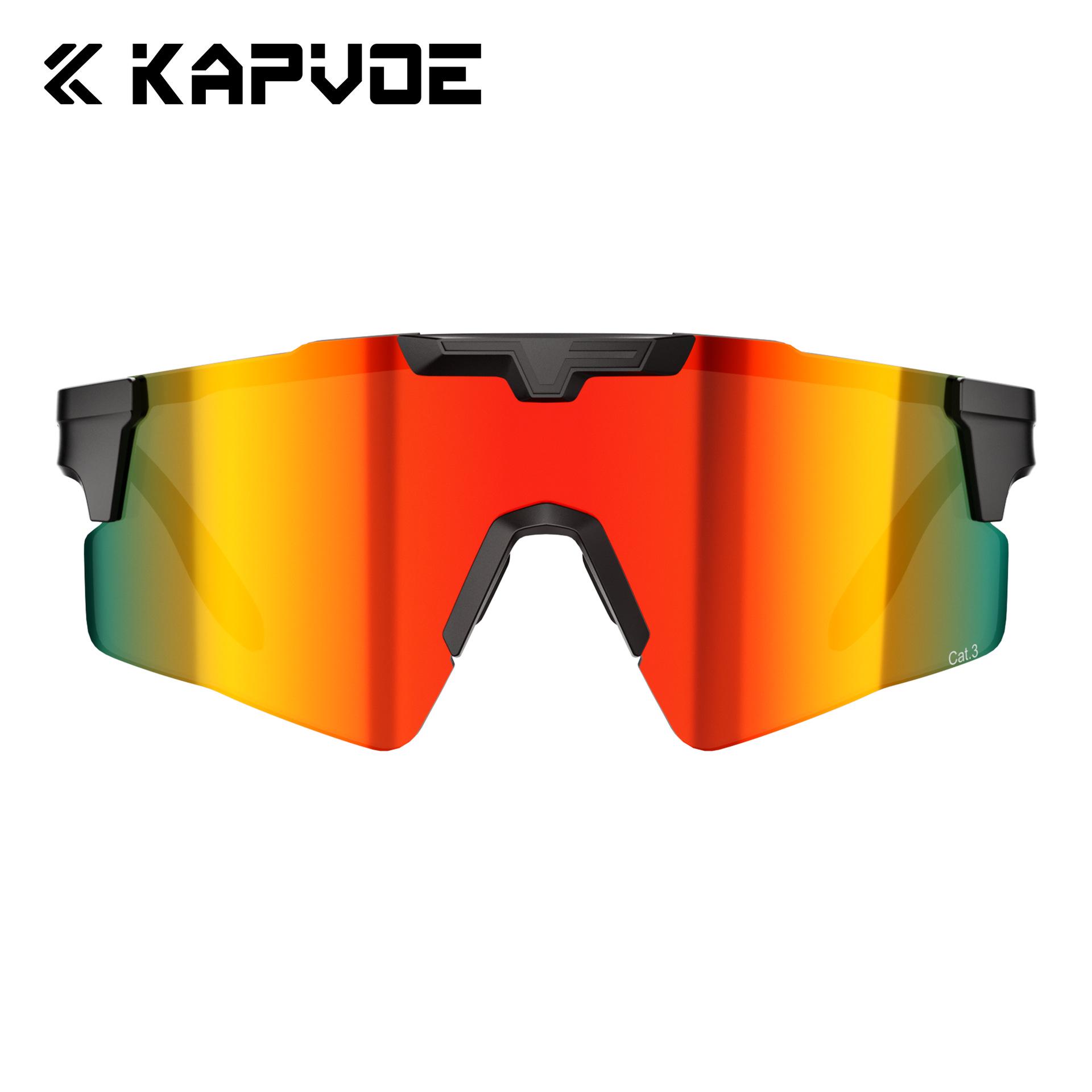 KAPVOE Polarized Photochromic Cycling & Outdoor Sports Glasses with Adjustable Temple