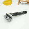 Press Cleaner Kitchen Pan Brush Non-Slip Dish Washing Scrubber Cookware Cleaner Brush  Kitchen Use