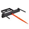 39" Hay Spear, Bale Spears 1600lbs Loading Capacity, Skid Steer Loader Tractor Bucket Attachment with 2pcs 17.5" Stabilizer Spears and 60" Chain,