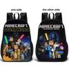 Minecraft Pattern Double Sided Schoolbag Backpack Breathable Bag Fashion Gift