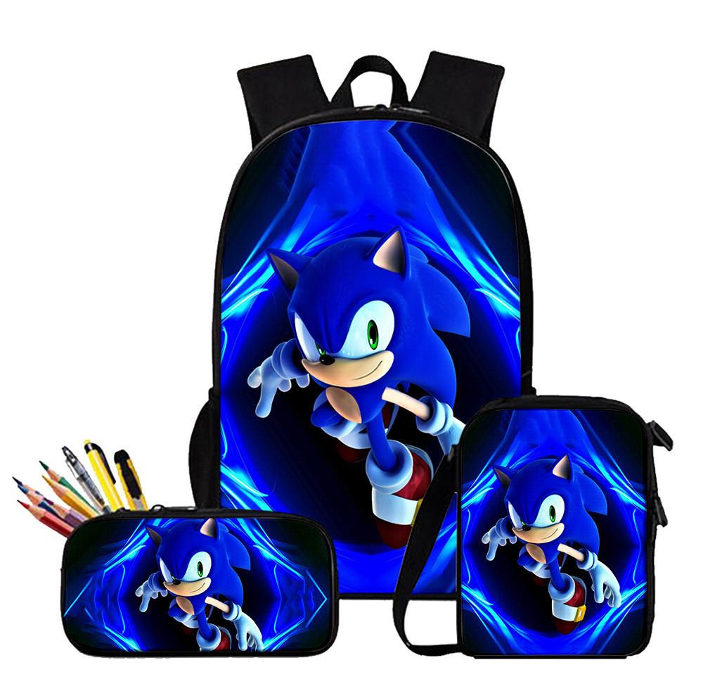 Zestaw plecaków Sonic The Hedgehog z drukowanym w 3D motywem kreskówkowym do codziennego użytku