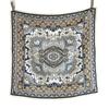 Silk silk scarf women's spring summer new mulberry silk double crepe retro gas printing versatile Chinese square scarf shawl