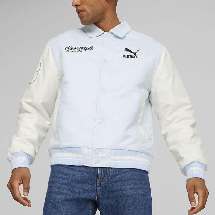 Puma Colorblock Lässige Jacke mit Buchstabenprint Langarm Herrenjacken 623509-69