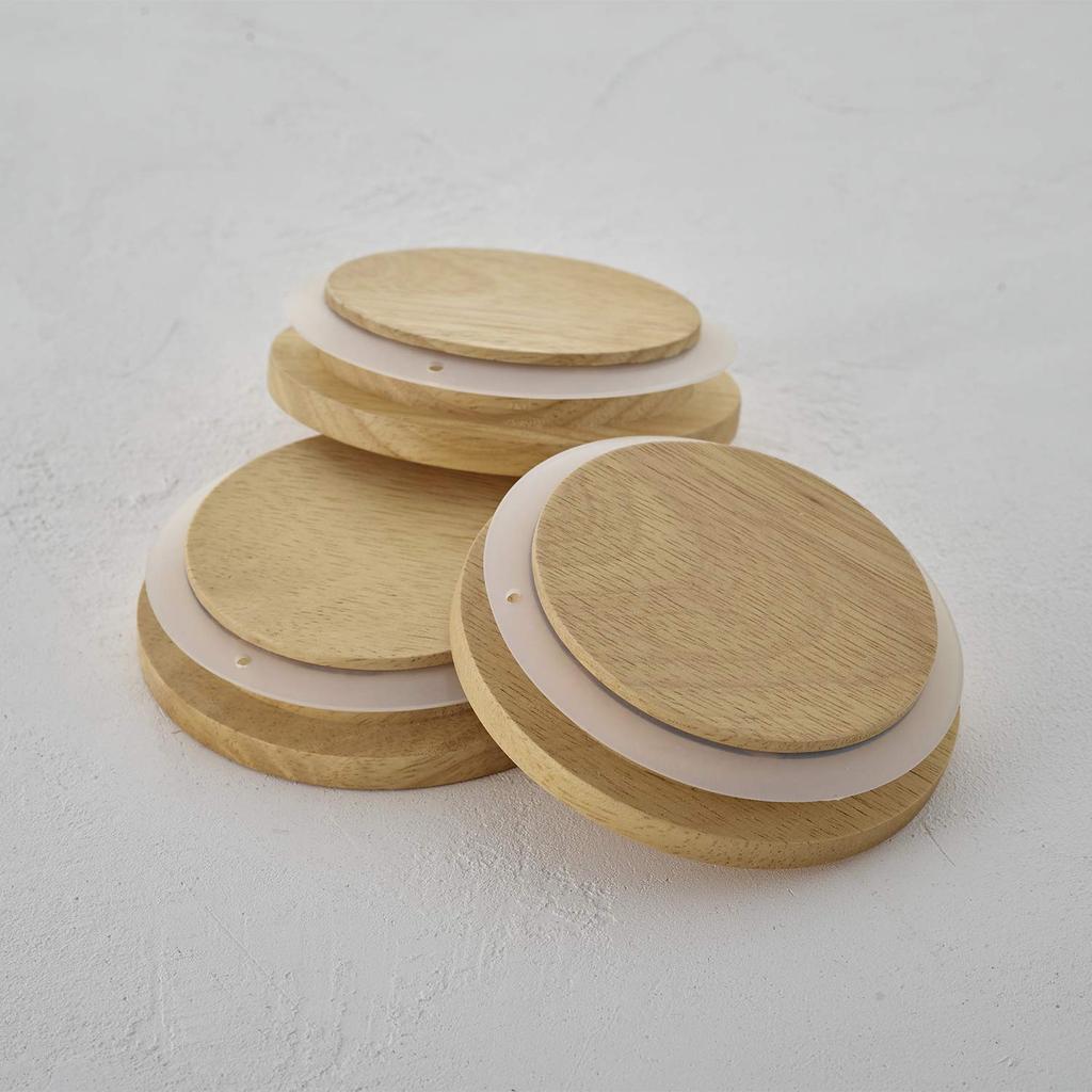 Fuji Enamel Wooden Lid Canister Ash Pink C-9CNL AP
