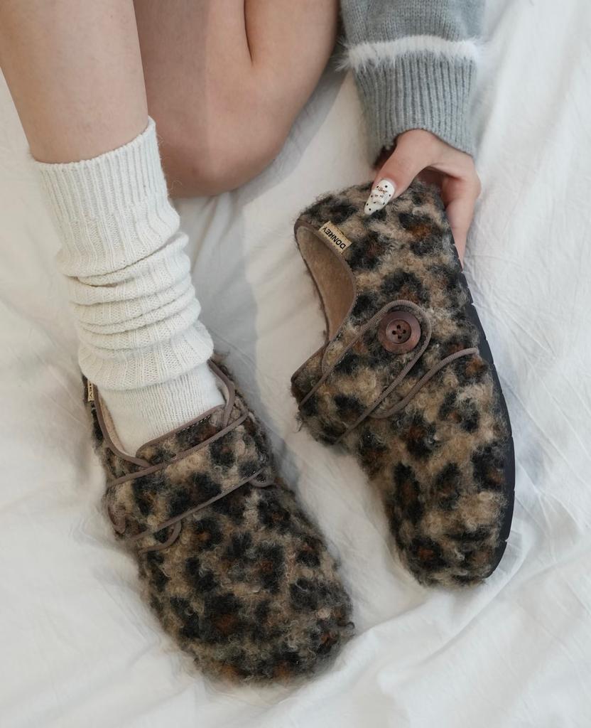 Thick-soled Comfortable Foreign Style Bag Head Shoes Women's 2025 Autumn and Winter New Matte Leather Retro Outer Wear Lazy One-pedal Cotton Shoes