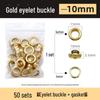 10mm zlatá očka [50 sad] měď