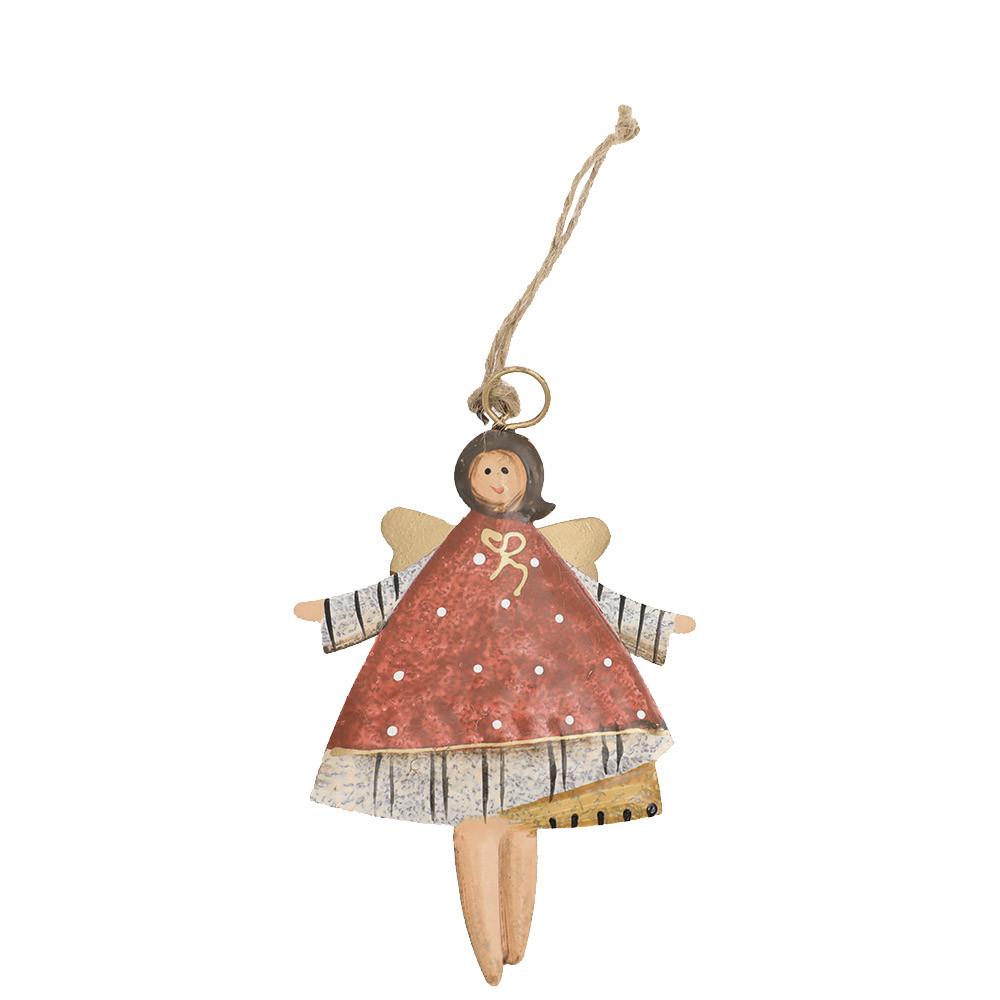 Angel Metal Christmas Ornaments Pendants Hanging S Tree Decor Home Decoration Christmas Tree Decor Grinch Christmas Decorations красный