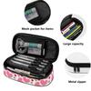 Pen Case Large Capacity Smooth Zipper Wear Resistant Polyester with Main Compartment Mesh Pocket and Pen Slots for Students